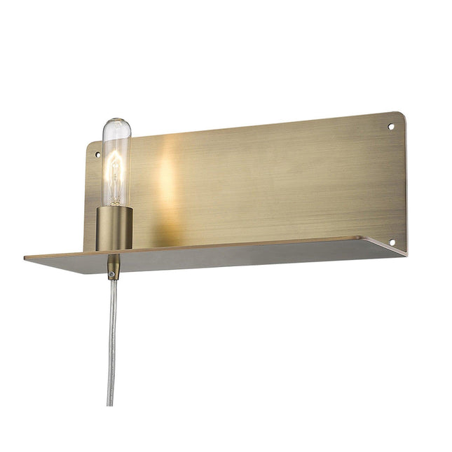 XL Dull Gold Shelf Wall Light Wall Lighting TriadCommerceInc   