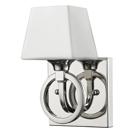 Silver Metal Wall Light with Frosted Glass Shade Modern Sconce Lighting Home Decor > Lighting > Wall Lighting > Wall Sconces TriadCommerceInc