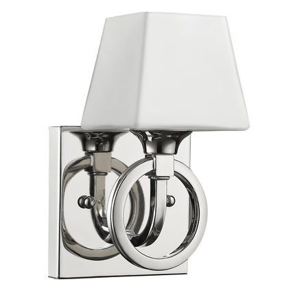 Silver Metal Wall Light with Frosted Glass Shade Modern Sconce Lighting Home Decor > Lighting > Wall Lighting > Wall Sconces TriadCommerceInc