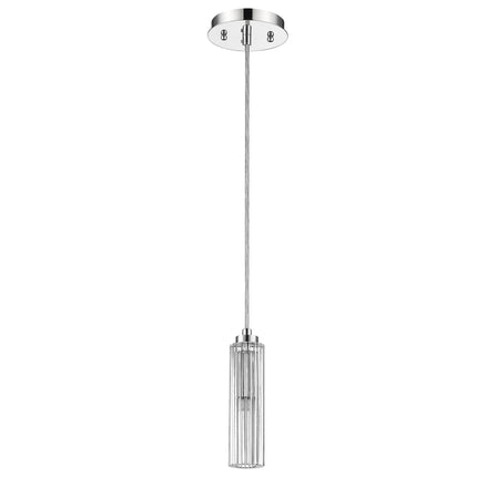 Solo 1-Light Polished Chrome Pendant with Multi Faceted Crystal Shade Home Decor > Lighting > Ceiling Lights > Pendant Lights TriadCommerceInc Default Title