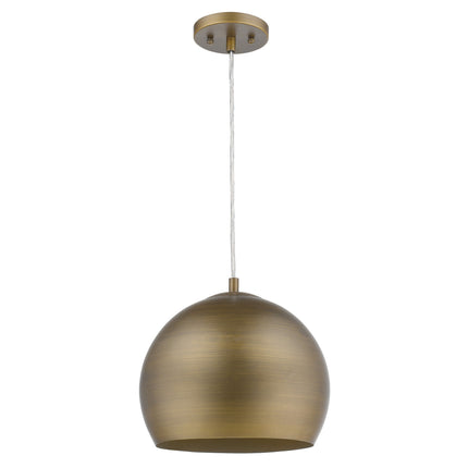 Latitude 1-Light Hand Painted Antique Gold Pendant Light with Warm Gold Interior Shade Home Decor > Lighting > Ceiling Lights > Pendant Lights TriadCommerceInc