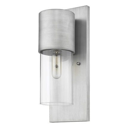 Contemporary Brushed Silver Glass Wall Light Fixture Home Decor > Lighting > Wall Lighting > Wall Sconces TriadCommerceInc