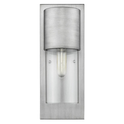 Contemporary Brushed Silver Glass Wall Light Fixture Home Decor > Lighting > Wall Lighting > Wall Sconces TriadCommerceInc