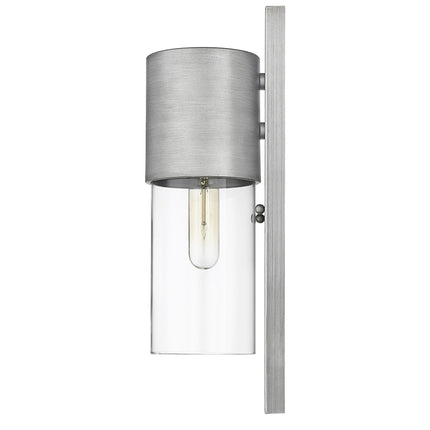 Contemporary Brushed Silver Glass Wall Light Fixture Home Decor > Lighting > Wall Lighting > Wall Sconces TriadCommerceInc