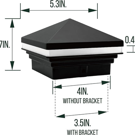 CPL02 LED Pyramid Outdoor Post Cap Light Post Light TriadCommerceInc