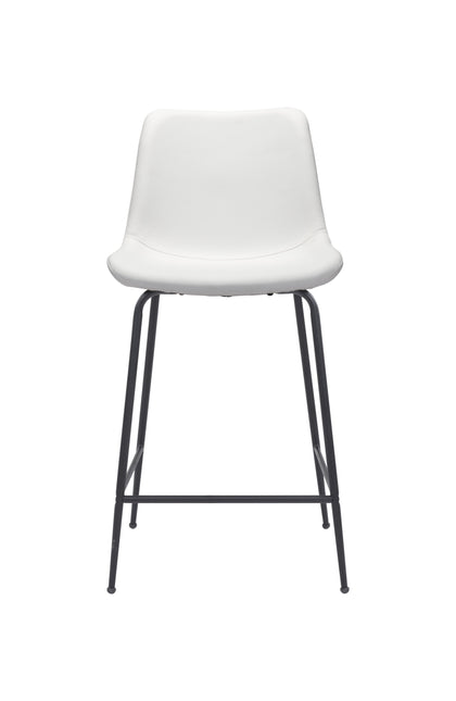Byron Counter Stool White Counter Stools TriadCommerceInc   