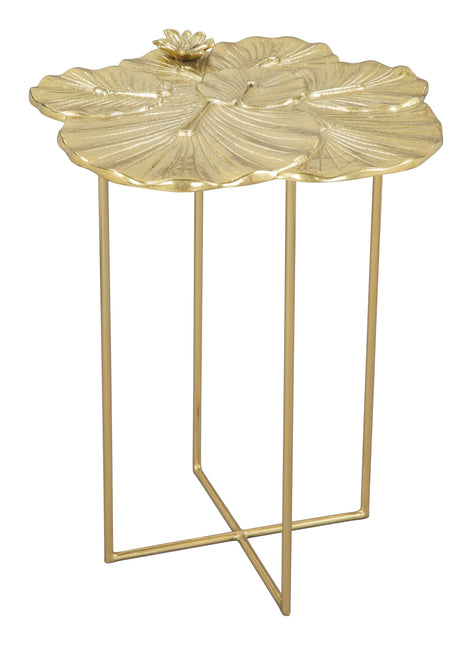 Lotus Side Table Gold Side Tables TriadCommerceInc Default Title  