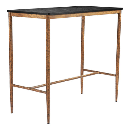 Nida Bar Table Black & Bronze Tables TriadCommerceInc   