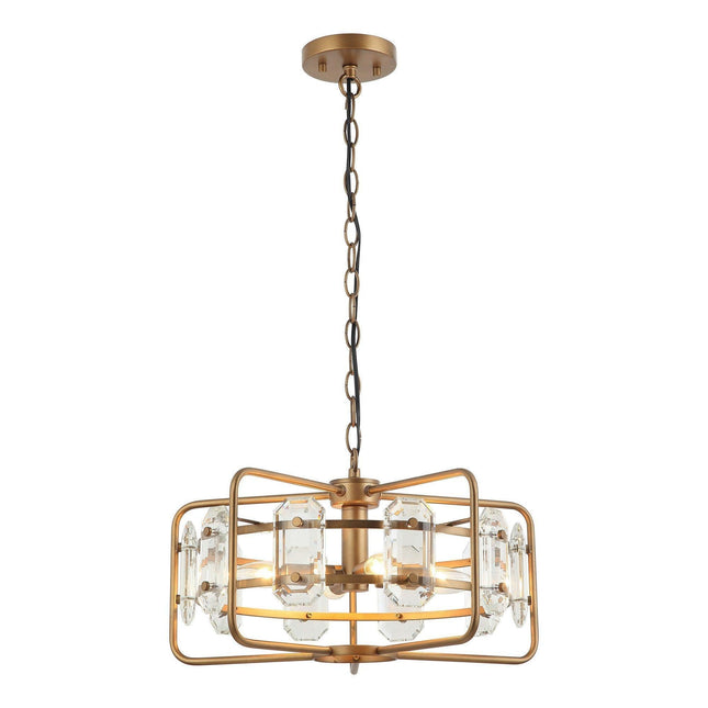 4-Light Golden Black Modern Crystal Pendant Light Home Decor > Lighting > Ceiling Lights > Pendant Lights TriadCommerceInc Golden