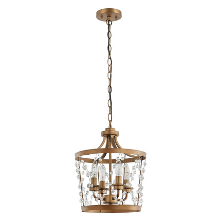 4-Light Rustic Saddlebrown Pendant Lighting Chandelier Home Decor > Lighting > Ceiling Lights > Pendant Lights TriadCommerceInc Brown
