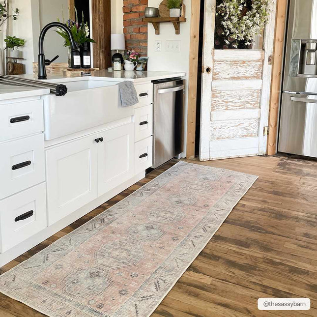 Morcott Peach Washable Area Rug Rugs TriadCommerceInc