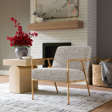 Norrebro Accent Chair Beige Frost Chairs TriadCommerceInc   