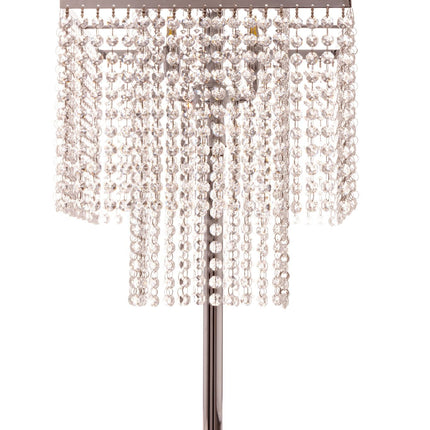 Square Crystal Double Crown Table Lamp Chrome Decor Home Decor > Lighting > Lamp > Table Lamps TriadCommerceInc