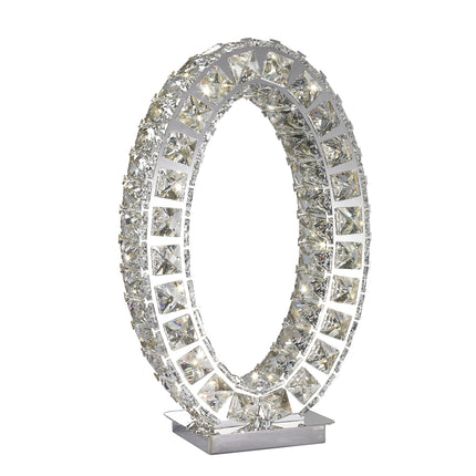 Oval Crystal Extravaganza 17.5 Table Lamp Chrome Decor Home Decor > Lighting > Lamp > Table Lamps TriadCommerceInc