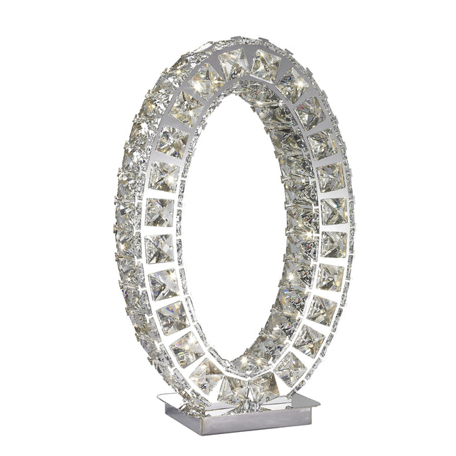 Oval Crystal Extravaganza 17.5 Table Lamp Chrome Decor Home Decor > Lighting > Lamp > Table Lamps TriadCommerceInc