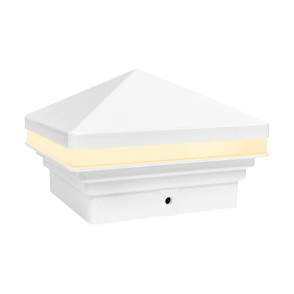 CPL02 LED Pyramid Outdoor Post Cap Light Post Light TriadCommerceInc White