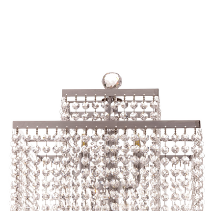 Square Crystal Double Crown Table Lamp Chrome Decor Home Decor > Lighting > Lamp > Table Lamps TriadCommerceInc