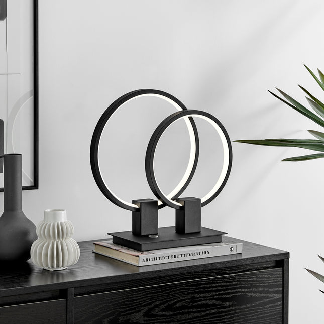 Hong Kong LED Short Table Lamp Matte Black Modern Decor Home Decor > Lighting > Lamp > Table Lamps TriadCommerceInc