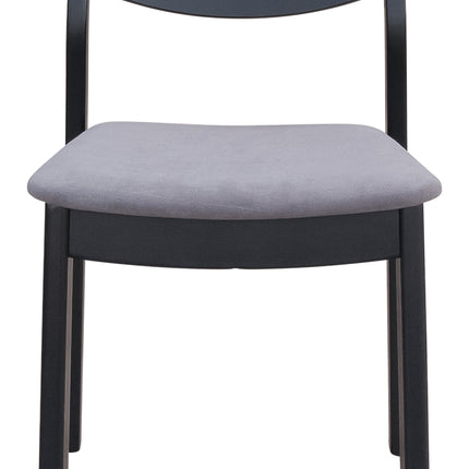 Desdamona Dining Chair (Set of 2) Gray & Black Chairs TriadCommerceInc   