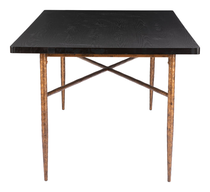 Nida Dining Table Black & Bronze Tables TriadCommerceInc   
