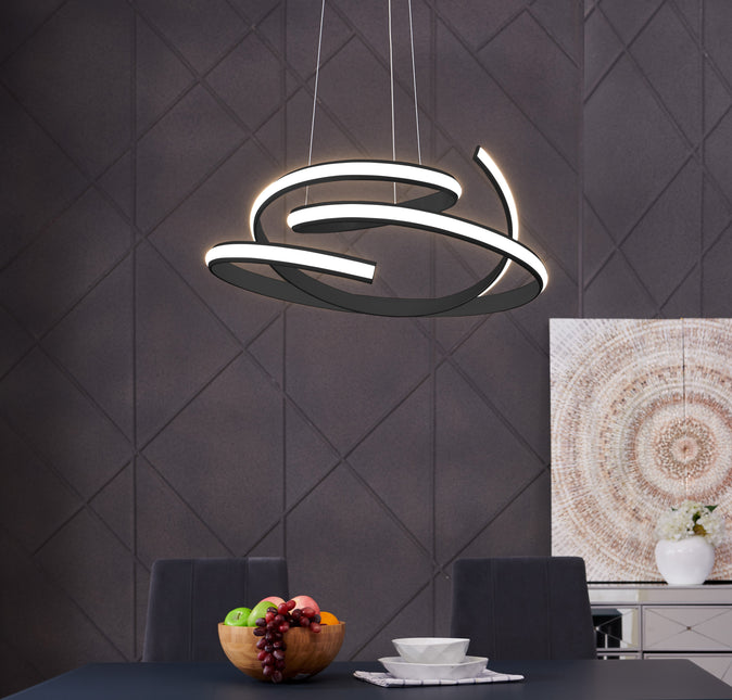 Oslo LED Adjustable Chandelier Black for Modern Homes Home Decor > Lighting > Ceiling Lights > Chandelier TriadCommerceInc