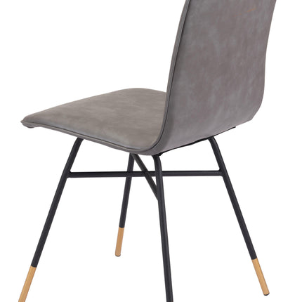 Var Dining Chair (Set of 2) Gray Chairs TriadCommerceInc   