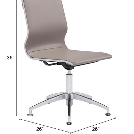 Glider Conference Chair Taupe Chairs TriadCommerceInc   
