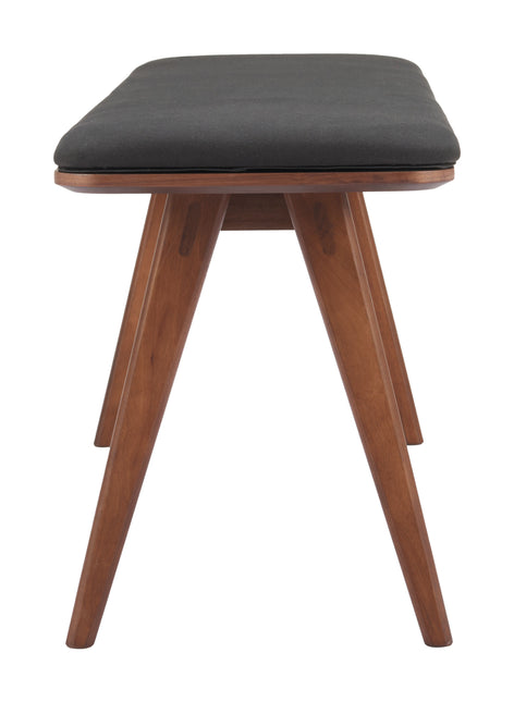 Kazwali Bench Black & Walnut Benches TriadCommerceInc   