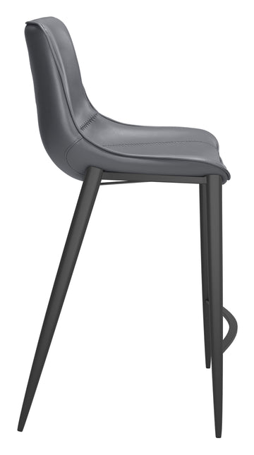 Magnus Counter Stool (Set of 2) Dark Gray & Black Counter Stools TriadCommerceInc   