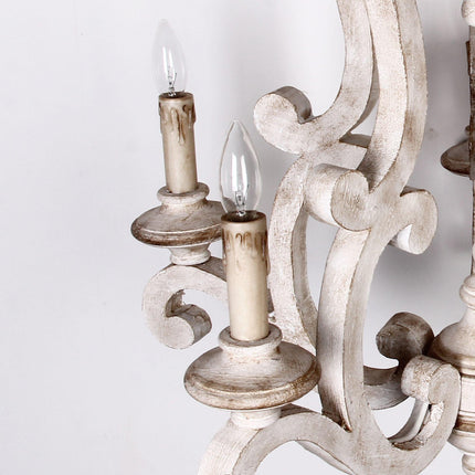 Farmhouse 5-Lights Antique Wooden Candle Chandelier Home Decor > Lighting > Ceiling Lights > Chandelier TriadCommerceInc