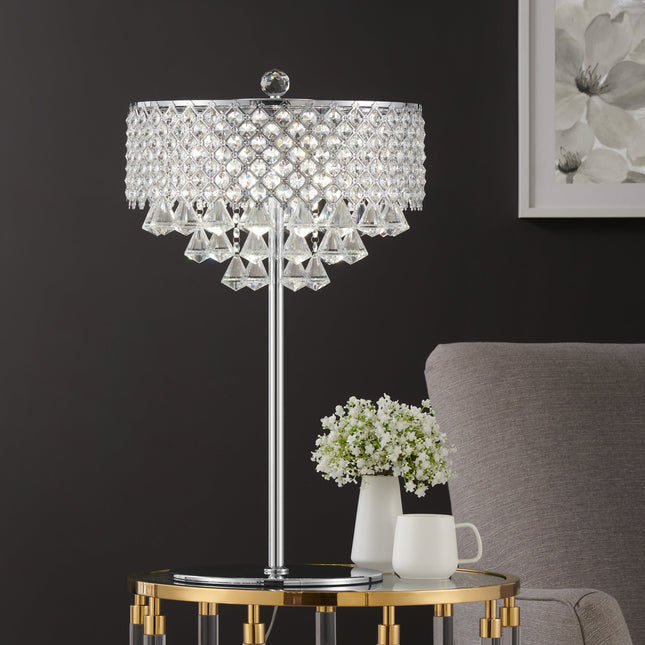 Grand 6 LED Light Table Lamp Chrome Crystal Decor Home Decor > Lighting > Lamp > Table Lamps TriadCommerceInc