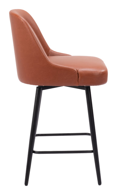 Keppel Swivel Counter Stool Brown Counter Stools TriadCommerceInc   