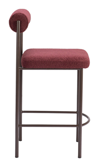 Livorno Counter Stool (Set of 2) Red & Bronze Counter Stools TriadCommerceInc   