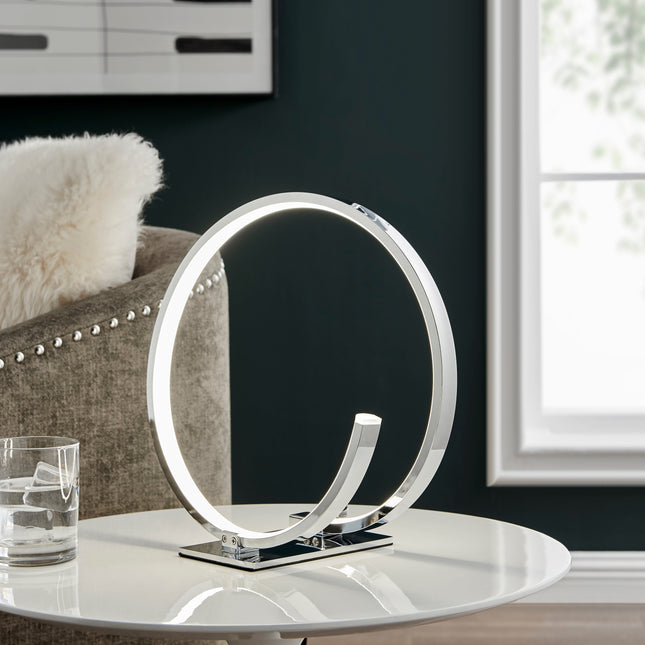 Circular Design LED Table Lamp Chrome Modern Light Home Decor > Lighting > Lamp > Table Lamps TriadCommerceInc
