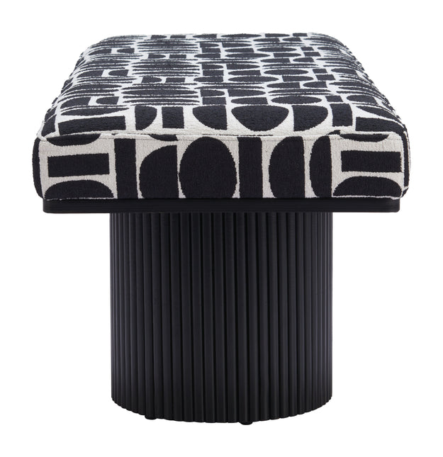 Botoia Bench Black & White Benches TriadCommerceInc   