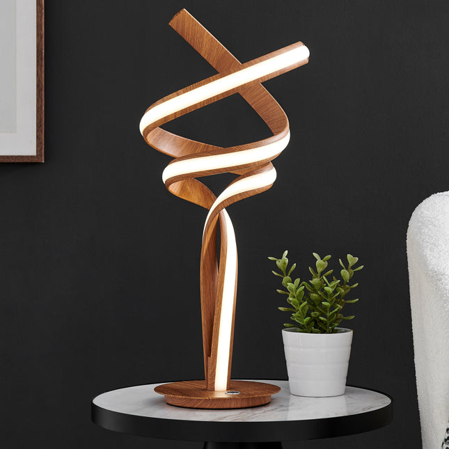 Munich Wood Table Lamp with LED Strip Touch Dimmer Home Decor > Lighting > Lamp > Table Lamps TriadCommerceInc