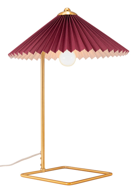 Charo Table Lamp Red & Gold Home Decor > Lighting > Lamp > Table Lamps TriadCommerceInc Default Title