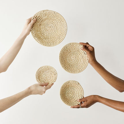 Eluka Natural Nesting Snack Basket Set of 4 Baskets TriadCommerceInc