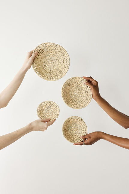 Eluka Natural Nesting Snack Basket Set of 4 Baskets TriadCommerceInc