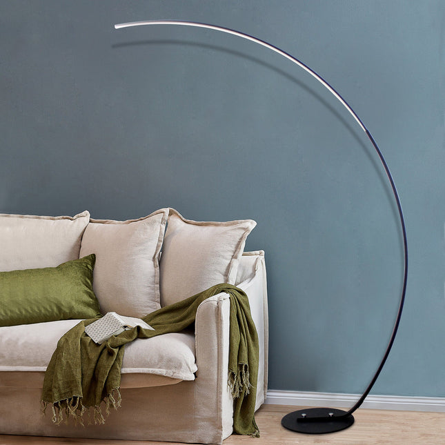 RGBW Modern Curved Floor Lamp | Color-Changing LED Mood Light for Living Room or Bedroom Floor Lamps TriadCommerceInc