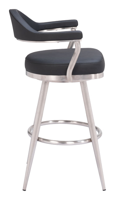 Vagur Swivel Barstool Black Barstools TriadCommerceInc   