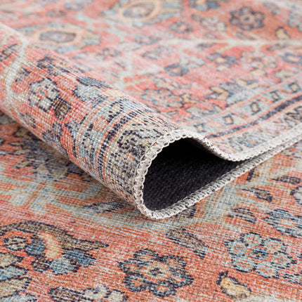 Urpi Rose & Blue Washable Area Rug - Clearance Rugs TriadCommerceInc