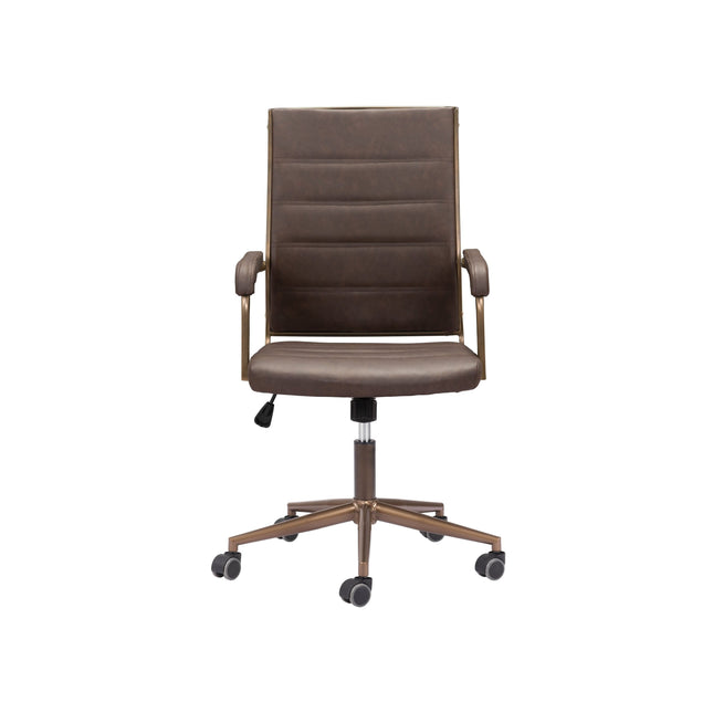 Auction Office Chair Espresso Chairs TriadCommerceInc   