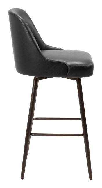 Keppel Swivel Barstool Black & Bronze Barstools TriadCommerceInc   