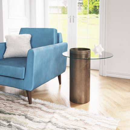Emi End Table Antique Bronze Side Tables TriadCommerceInc   