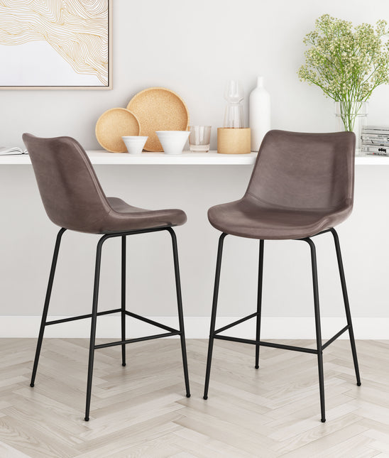Byron Counter Stool Brown Counter Stools TriadCommerceInc   