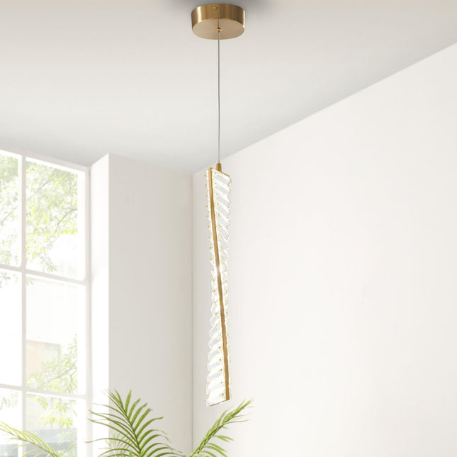 Efell Brushed Gold 10 Watt Pendant Chandeliers TriadCommerceInc   