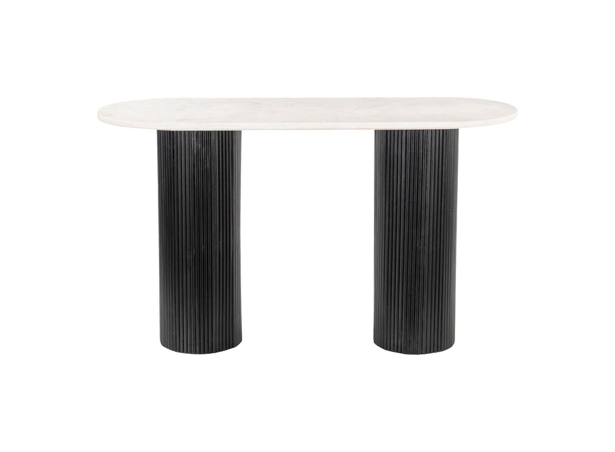 Izola Console Table White & Black Console Tables TriadCommerceInc   