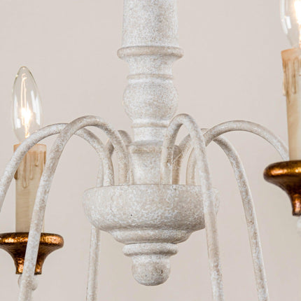 6-Light French Country Candle-Style Chandelier Distressed Home Decor > Lighting > Ceiling Lights > Chandelier TriadCommerceInc
