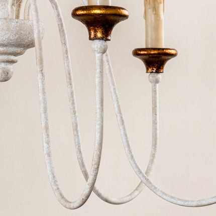 6-Light French Country Candle-Style Chandelier Distressed Home Decor > Lighting > Ceiling Lights > Chandelier TriadCommerceInc